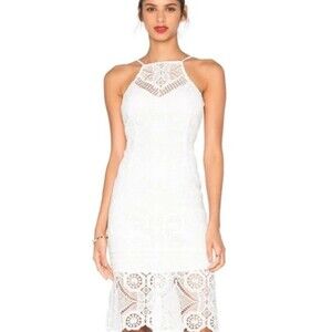 J.O.A. Lace Midi white dress